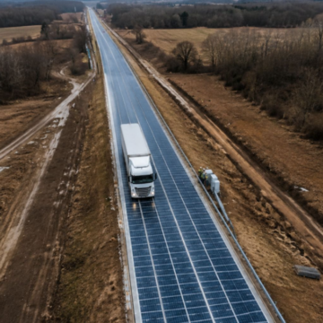 1 Kilometre Uzunluğunda Güneş Panelleri Yol Üzerine Yerleştirildi